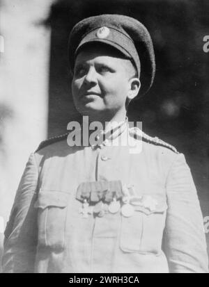 Marie Bochkareva, mai 1918 (date de création ou de publication ultérieure). Maria Leontievna Bochkareva (1889-1920), une femme russe qui a servi comme soldat pendant la première Guerre mondiale et a formé le bataillon des femmes de la mort. En 1918, elle visite les États-Unis, y compris New York. Banque D'Images