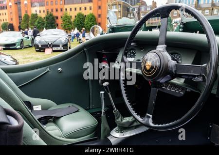 Jaguar XK120 au concours de Londres au salon des voitures de collection Banque D'Images