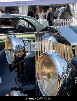 Rolls Royce Phantom II au concours de Londres au salon des voitures de collection Banque D'Images