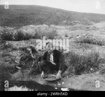 Minier battant de l'or, 1916. Banque D'Images