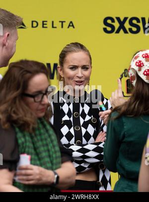 Austin, Texas, États-Unis. 12 mars 2024. L'actrice EMILY BLUNT, qui joue Jody Moreno dans le nouveau film ''The Fall Guy'' marche sur le tapis rouge devant le Paramount Theater dans le centre-ville d'Austin lors de la première du film South by Southwest (SXSW) le 12 mars 2024. (Crédit image : © Bob Daemmrich/ZUMA Press Wire) USAGE ÉDITORIAL SEULEMENT! Non destiné à UN USAGE commercial ! Banque D'Images