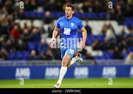 Lukas Jutkiewicz de Birmingham City pendant le match du Sky Bet Championship Birmingham City vs Middlesbrough à St Andrews, Birmingham, Royaume-Uni, 12 mars 2024 (photo de Gareth Evans/News images) Banque D'Images