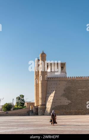 Portes de l'Arche, la forteresse médiévale massive de Boukhara en Ouzbékistan Banque D'Images