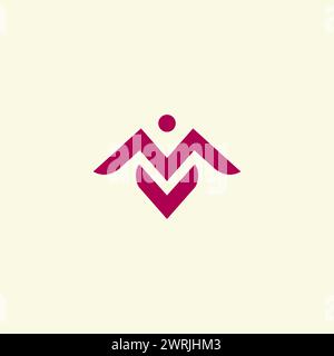 Logo MV. Lettre VM icône Illustration de Vecteur