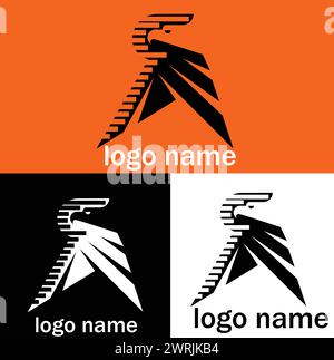 Eléments de modèle de conception de logo vectoriel pour votre application ou votre identité d'entreprise. Couleurs noir et blanc. Illustration de Vecteur