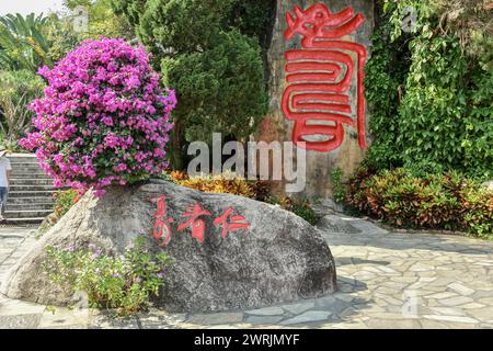 SANYA, CHINE - 30 DÉCEMBRE 2020 - (FICHIER) vue du temple Nanshan à Sanya, province de Hainan, Chine, 30 décembre 2020. Nanshan Temple couvre une superficie de 400 Banque D'Images