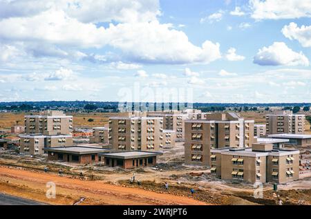 Campus de l'Université de Zambie, UNZA, Lusaka, Zambie, Afrique 1973 résidences Banque D'Images