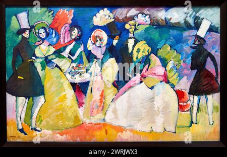 “Groupe à Crinolines (Reifrockgesellschaft)”, 1909, Vasily Kandinsky (né en 1866 à Moscou ; mort en 1944 à Neuilly-sur-Seine, France), musée Banque D'Images