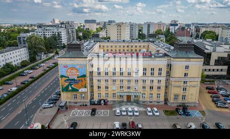 Siège de Polskie Radio - Radio polonaise, organisme national de radiodiffusion financé par l'État à Varsovie, Pologne Banque D'Images