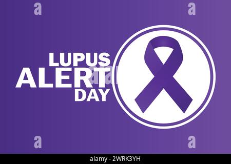 Jour d'alerte lupus. Concept de vacances. Modèle pour fond, bannière, carte, affiche avec inscription de texte Illustration de Vecteur