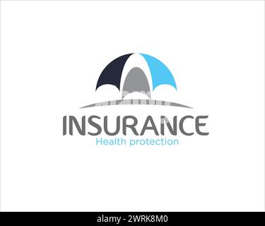 conceptions de logo d'assurance parapluie pour le service médical et la protection Illustration de Vecteur