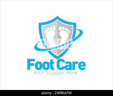 conceptions de logo shield foot care pour les services de santé et les cliniques Illustration de Vecteur