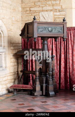 Le lutrin en un Église Marie la Vierge, Leighton Bromswold, Cambridgeshire, Angleterre, Royaume-Uni Banque D'Images