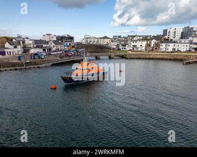 RNLB William Gordon Burr basé à Portrush, Irlande du Nord. Un bateau de sauvetage de classe Severn, le plus grand bateau de sauvetage exploité par le Royal National Lifeboat Banque D'Images