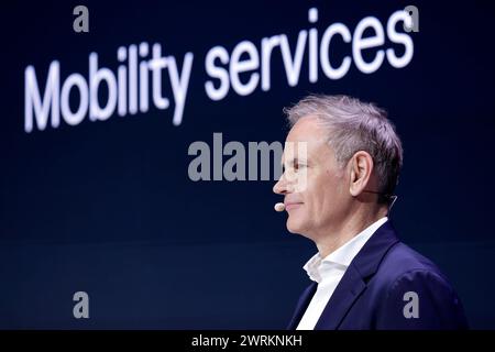 Oliver Blume, Vorstandsvorsitzender der Volkswagen Group, CEO, Jahrespressekonferenz der VW Group, DEU, Berlin, 13.03.2024 *** Oliver Blume, Président du Conseil d'Administration du Groupe Volkswagen, CEO, Conférence de presse annuelle du Groupe VW, DEU, Berlin, 13 03 2024 Banque D'Images