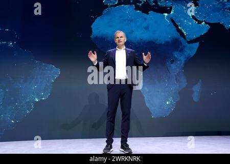 Oliver Blume, Vorstandsvorsitzender der Volkswagen Group, CEO, Jahrespressekonferenz der VW Group, DEU, Berlin, 13.03.2024 *** Oliver Blume, Président du Conseil d'Administration du Groupe Volkswagen, CEO, Conférence de presse annuelle du Groupe VW, DEU, Berlin, 13 03 2024 Banque D'Images