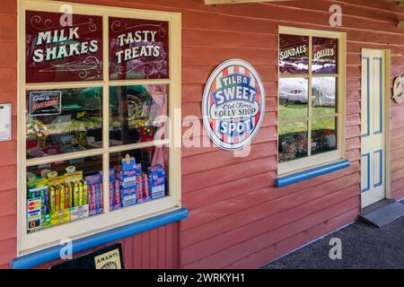 Le Tilba Sweet Spot, un magasin de bonbons traditionnel à Central Tilba, Eurobodalla Shire, Nouvelle-Galles du Sud, Australie Banque D'Images