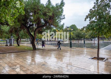 Vue sur Archaias Agoras Square dans la ville de Thessalonique, Grèce Banque D'Images