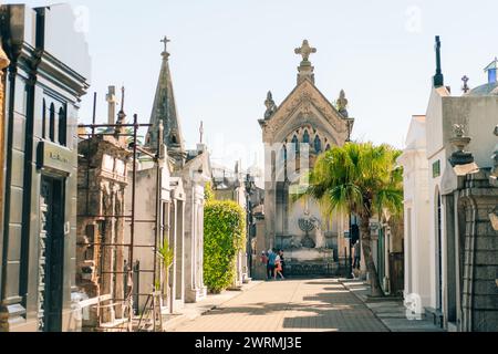 Cimetière de Recoleta, le cimetière le plus important et le plus célèbre de buenos aires, Argentine - 2 mars 2024. Photo de haute qualité Banque D'Images