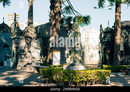 Cimetière de Recoleta, le cimetière le plus important et le plus célèbre de buenos aires, Argentine - 2 mars 2024. Photo de haute qualité Banque D'Images