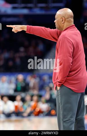 13 mars 2024 : Leonard Hamilton, entraîneur-chef des Seminoles de Floride, lors d'un match du tournoi de basket-ball masculin de l'ACC entre les Virginia Tech Hokies et les Seminoles de Floride au Capital One Arena de Washington, DC Justin Cooper/CSM Banque D'Images