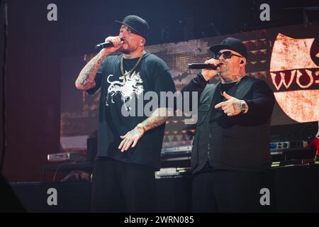 Milan, Italie. 11 mars 2024. Jake la Furia, GUE, et Don Joe du Club Dogo se produiront au Forum Assago à Milan, en Italie, le 11 mars 2024. (Photo de Alessandro Bremec/NurPhoto) crédit : NurPhoto SRL/Alamy Live News Banque D'Images