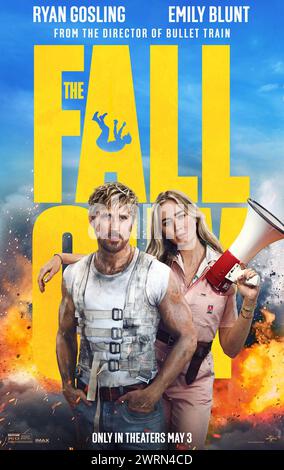 L'affiche Fall Guy Ryan Gosling & Emily Blunt Banque D'Images