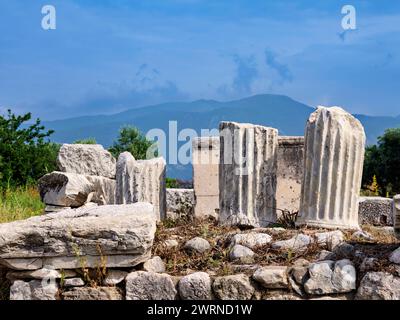 Heraion of Samos, site du patrimoine mondial de l'UNESCO, Ireo, île de Samos, Nord de la mer Égée, îles grecques, Grèce, Europe Copyright : KarolxKozlowski 1245-3373 Banque D'Images