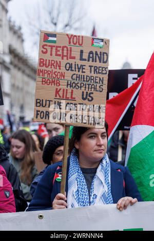 3rd Feb 2024. Westminster, Londres, Royaume-Uni. Marche nationale pour la Palestine. Banque D'Images