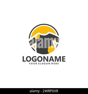 vêtements isolés à l'intérieur de la conception de logo de modèle de cercle Illustration de Vecteur