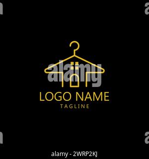 vecteur de conception de logo de cintre de maison Illustration de Vecteur