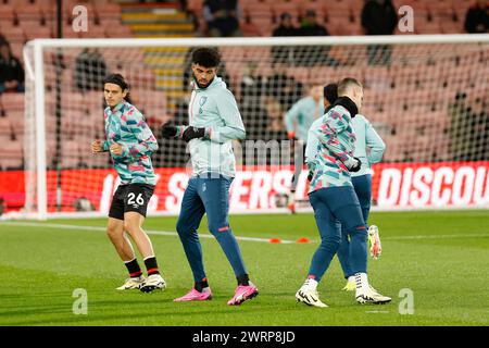 Vitality Stadium, Boscombe, Dorset, Royaume-Uni. 13 mars 2024. Premier League Football, AFC Bournemouth contre Luton Town ; échauffement de l'équipe de Bournemouth crédit : action plus Sports/Alamy Live News Banque D'Images