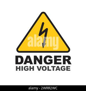 vecteur de stock de panneau de signalisation haute tension Illustration de Vecteur