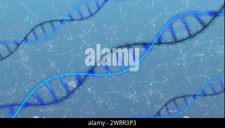 Image de molécules sur brin d'adn Banque D'Images