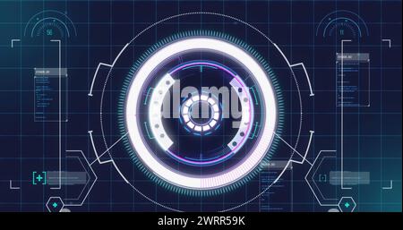 Image de l'acquisition de l'oscilloscope et du traitement des données Banque D'Images