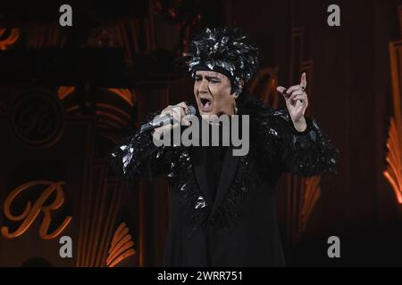 Rome, Italie. 13 mars 2024. Renato Zero se produira lors du Tour Autoritratto au Palazzo dello Sport à Rome, Italie, le 13 mars 2024. (Photo de Domenico Cippitelli/NurPhoto) crédit : NurPhoto SRL/Alamy Live News Banque D'Images