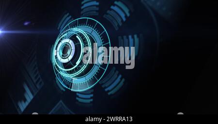 Image de l'acquisition de l'oscilloscope et du traitement des données Banque D'Images