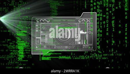 Image de l'acquisition de l'oscilloscope et du traitement des données Banque D'Images