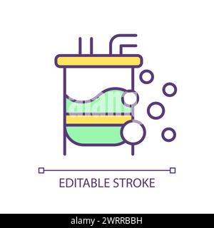 Icône de couleur RGB du réservoir de liquide de fermentation Illustration de Vecteur