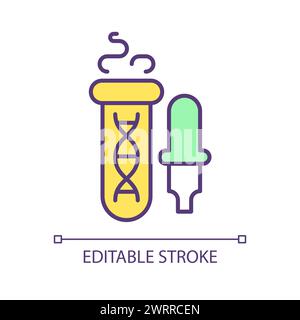 Icône de couleur RVB biologie synthétique Illustration de Vecteur