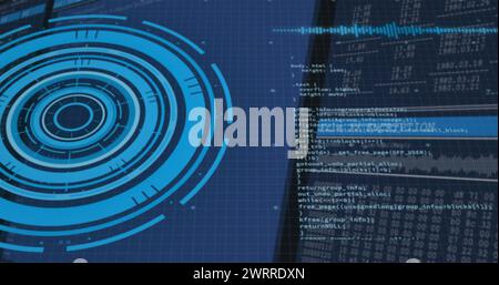 Image du traitement des données sur l'acquisition de la portée Banque D'Images