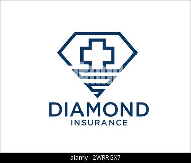 logotype d'assurance diamant pour logo de protection médicale Illustration de Vecteur