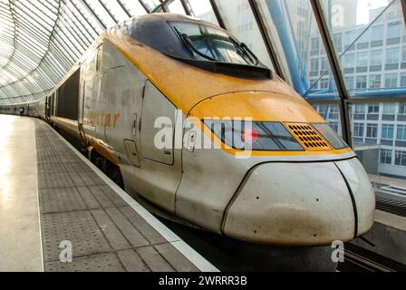 Train de voyageurs Eurostar. Banque D'Images