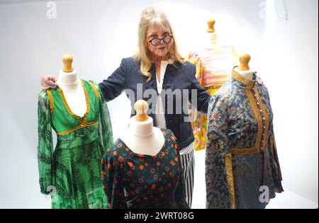 Pattie Boyd lors d'une conférence de presse à Christie's à Londres, pour faire connaître la prochaine vente de la collection Pattie Boyd à la maison de vente aux enchères. Date de la photo : jeudi 14 mars 2024. Banque D'Images