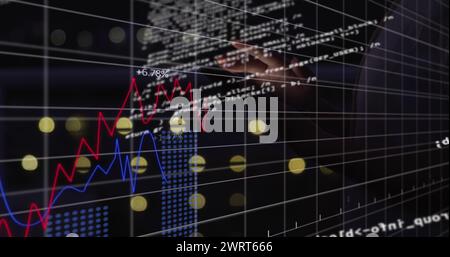 Image du traitement des données financières Banque D'Images