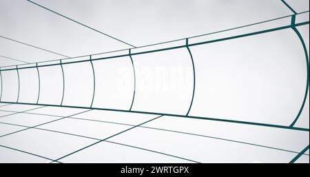 Image de lignes de grille vertes en mouvement sur fond blanc 4k Banque D'Images