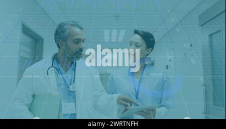 Image du traitement des données sur les médecins biraciaux Banque D'Images