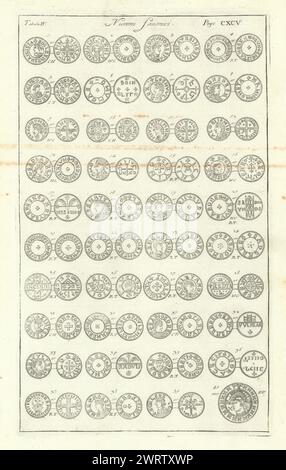 La Saxon de monnaie. 'NUMMI SAXONICI' (IV) de Camden's Britannia 1722 imprimer Banque D'Images