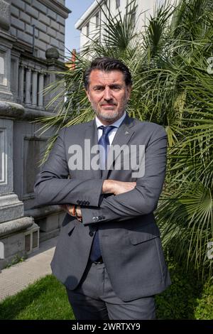 Milan, Italie. 14 mars 2024. Nella foto Antonio MontaniMilano, Italie - Cronaca Gioved&#xec;, Marzo 14, 2024. (Foto di Marco Ottico/Lapresse) présentation du projet K2 70 Milan, Italie - Actualités jeudi 14 mars 2024. (Photo de Marco Ottico/Lapresse) crédit : LaPresse/Alamy Live News Banque D'Images