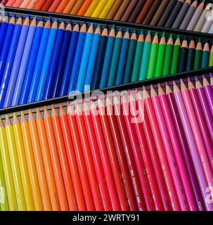 Une sélection de crayons de couleur Banque D'Images